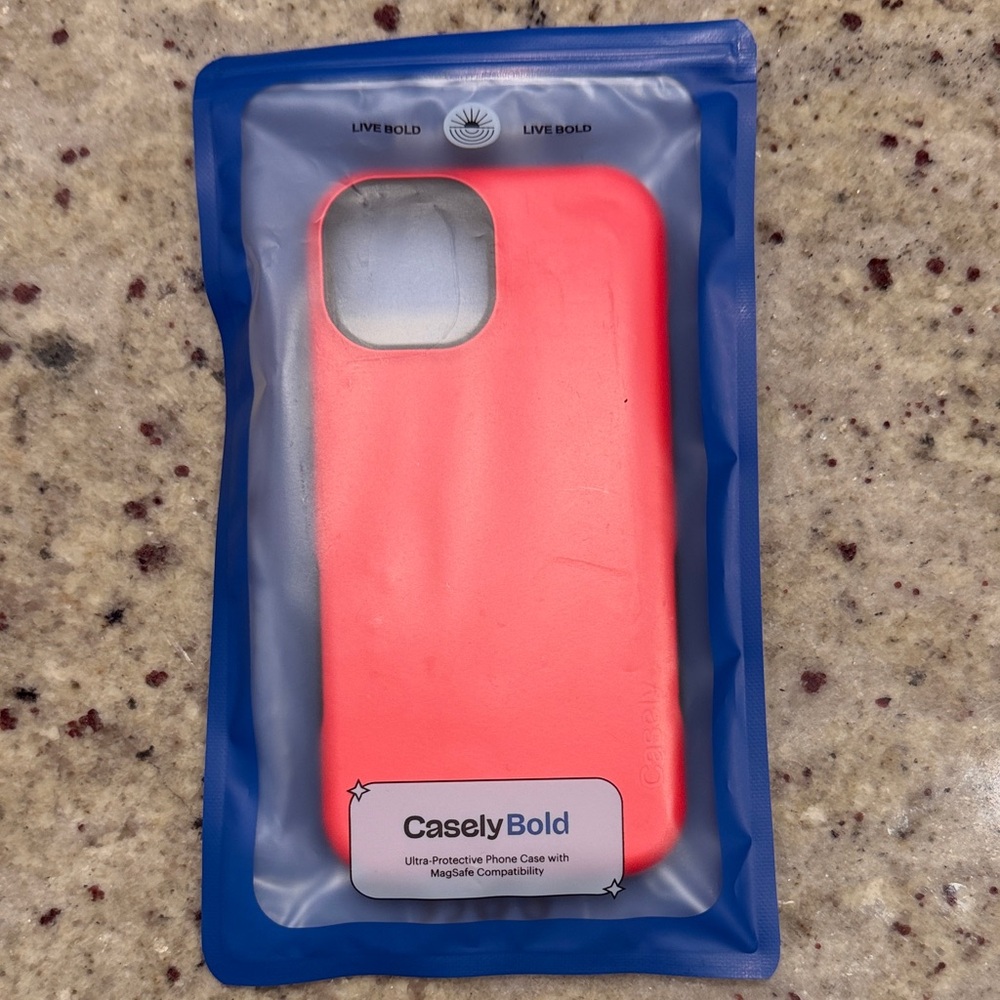 Casely Bold Coral Phone Case: fits IPhone 15